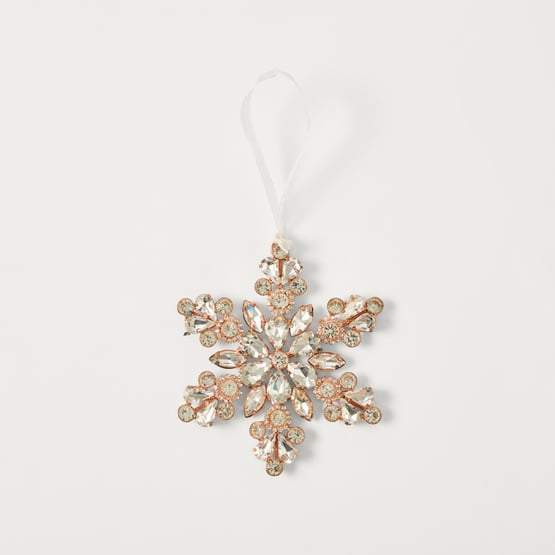 Bow & Bright Jewel Rose Gold Crystal Snowflake
