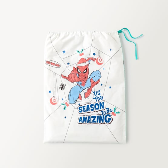 Marvel Spiderman Tis The Season Blue Santa Sack