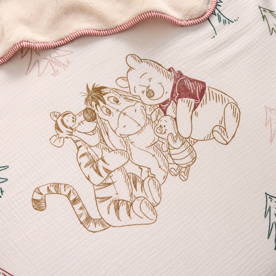 Disney Winnie the Pooh Festive Natural Baby Blanket