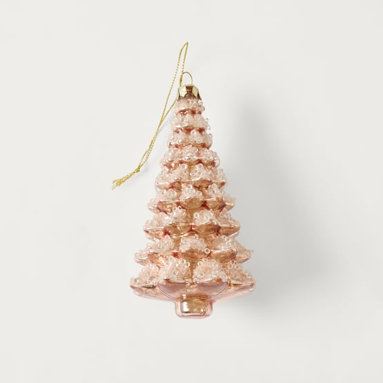 Bow & Bright Frosted Pink Vintage Glass Tree