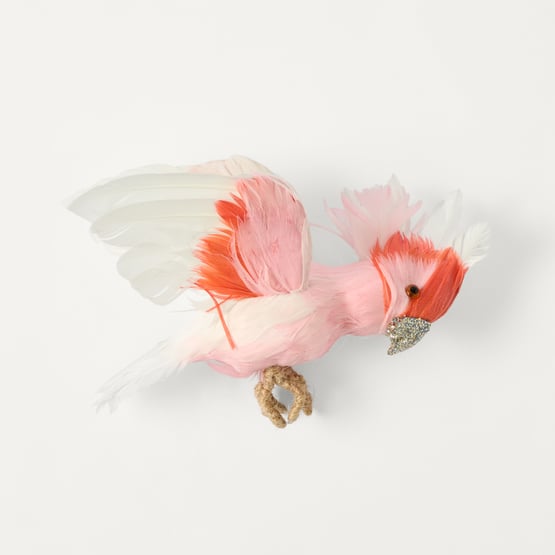 Christmas Village Major Mitchell Pink Flock Ornament