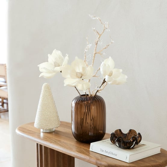 Magnolia White Festive Stem Spray