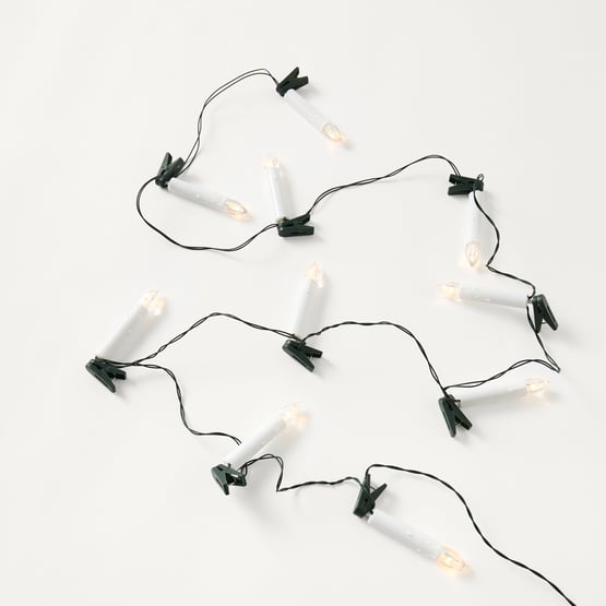 Festive Candle Warm White String Lights