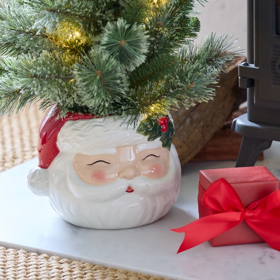 Christmas Village Multi Santa Pot