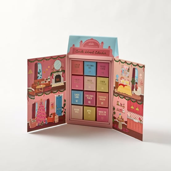 Christmas Village Multi 12 Candle Advent Calendar