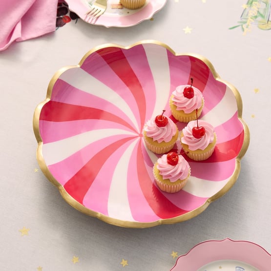 Lolly Scallop Pink Mango Wood Platter