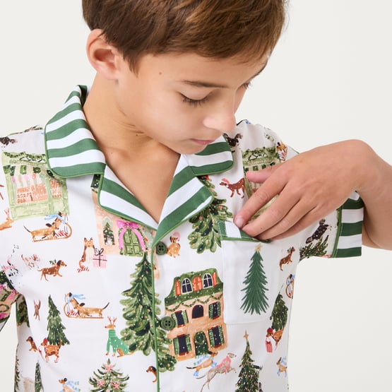 Kids Christmas Village Pyjama Set