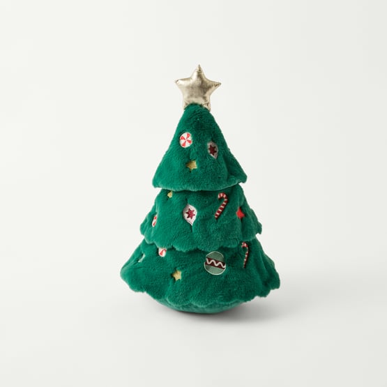 Kids Christmas Tree Green Cushion