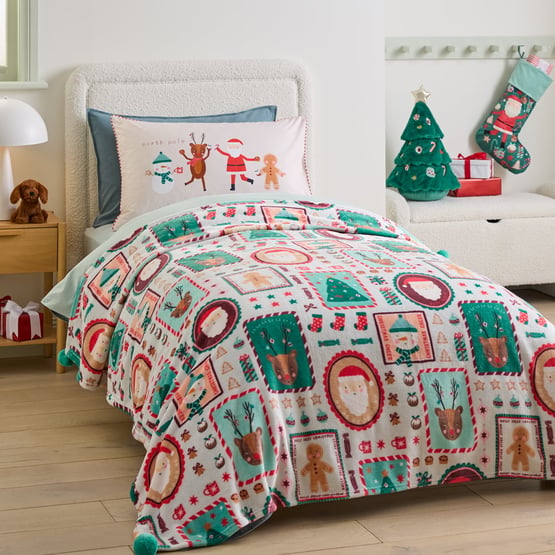 Christmas Cheer Natural Ultrasoft Blanket