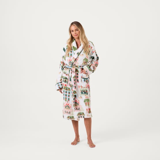 Christmas Village Green Ultrasoft Robe