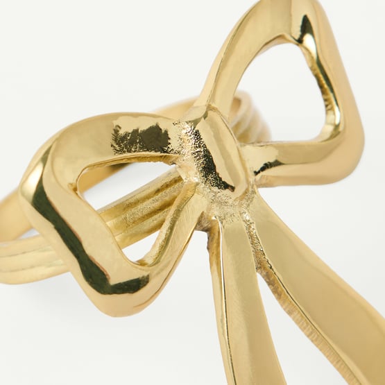 Bow Gold Napkin Rings Pack of 2