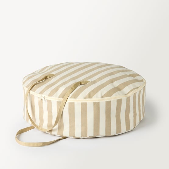 Christmas Natural Stripe Wreath & Garland Storage Bag