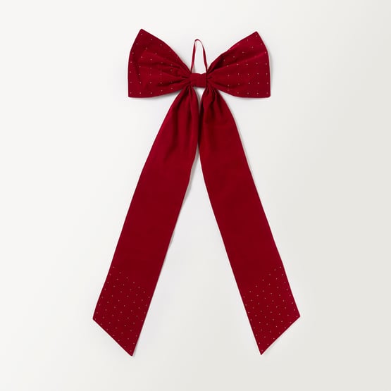 Big Long Red Velvet Bow