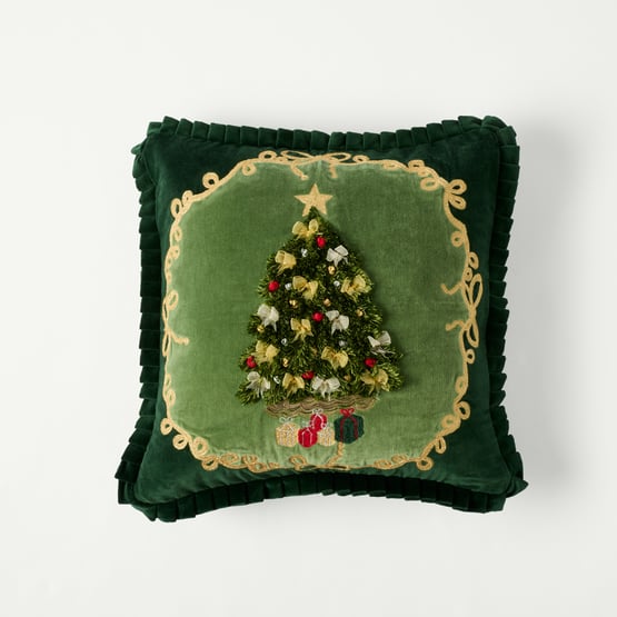Christmas Tree Green Cushion