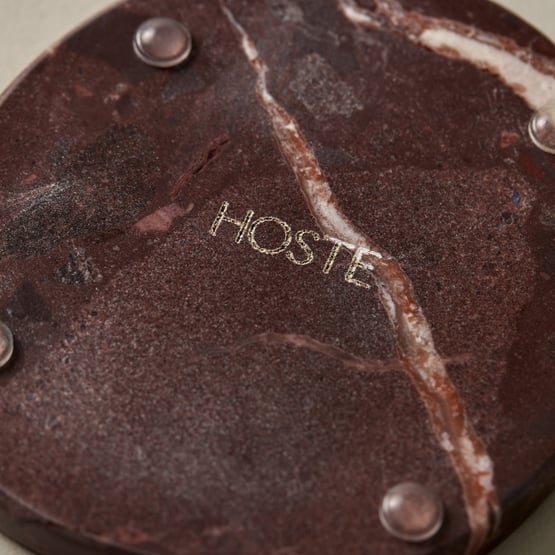 Pebble Burgundy Marble Coasters Pack of 4