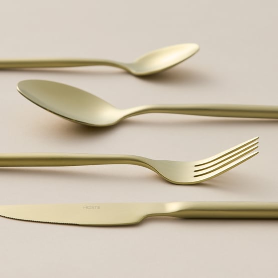 Matilda Matte Gold Cutlery Set of 16