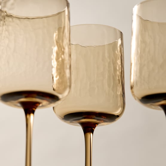Allegra Amber Wine Glass Pack of 4