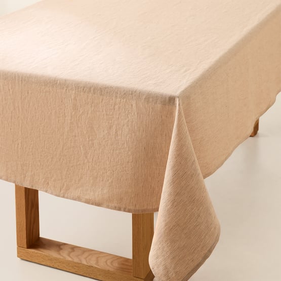 Rae Washed Red Linen Tablecloth