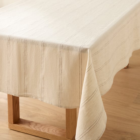 Amara Natural Linen Tablecloth