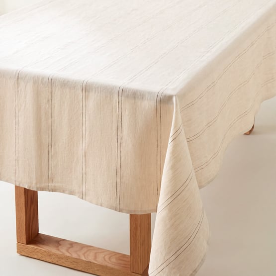 Amara Natural Linen Tablecloth