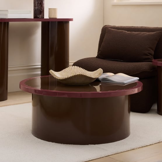 Clover Chocolate & Plum High Gloss Coffee Table