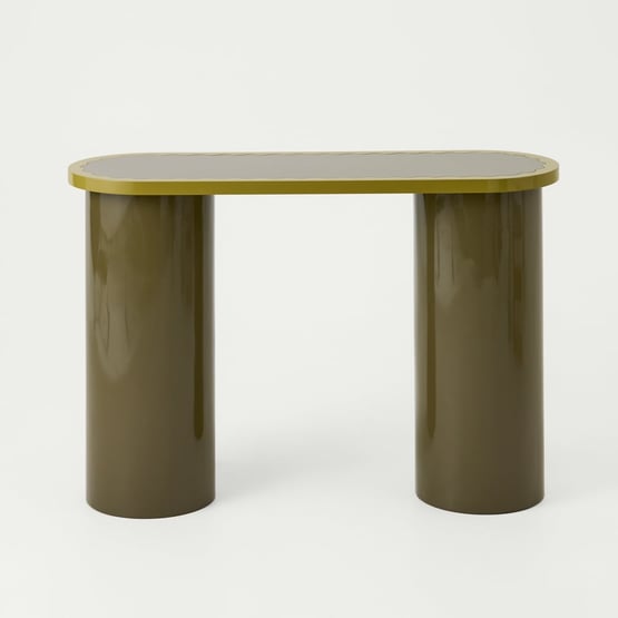Clover High Gloss Olive & Chartreuse Console