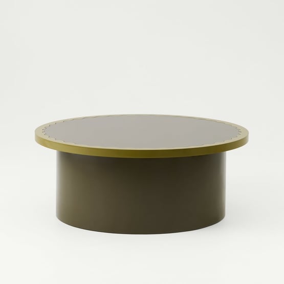 Clover Olive & Chartreuse High Gloss Coffee Table