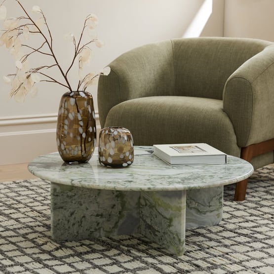 Athena Green Onyx Marble Coffee Table