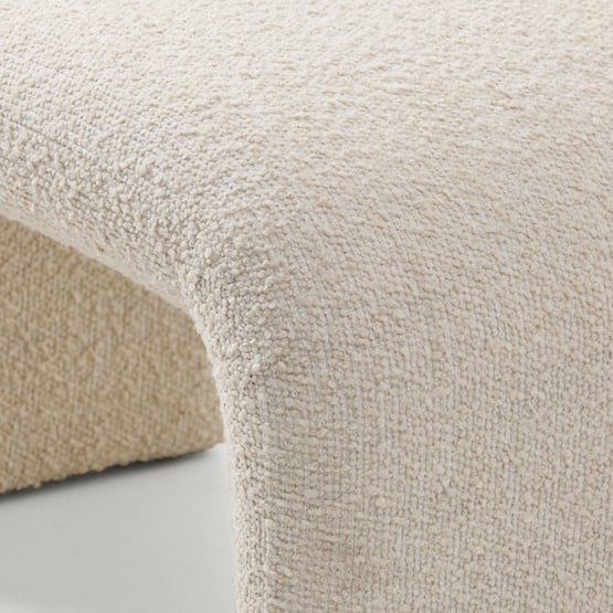 Cleo Almond Boucle Ottoman