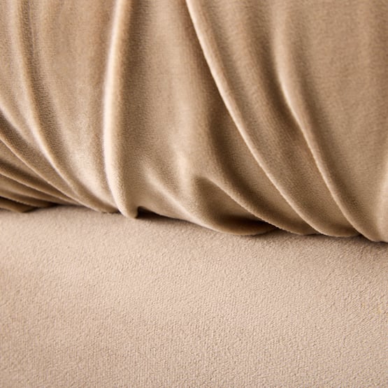 Vienna Mushroom Velvet Ruched Bedhead