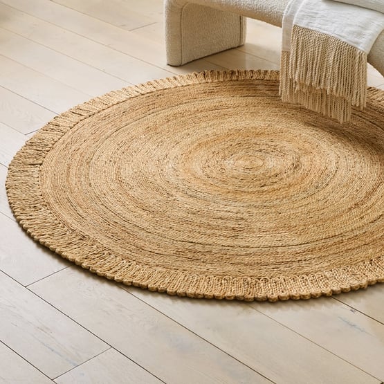 Rowe Natural Handwoven Round Jute Rug