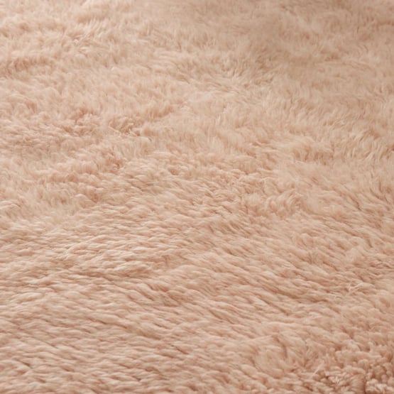 Farrah Flokati Blush Pink Hand Woven Wool Rug