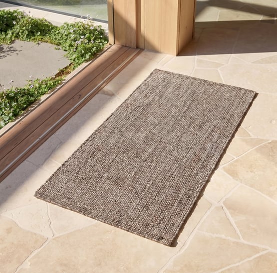 Mesa Chocolate Woven Recycled PET Indoor & Outdoor Wide Mat 