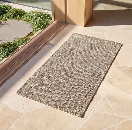 Mesa Chocolate Woven Recycled PET Indoor & Outdoor Wide Mat 