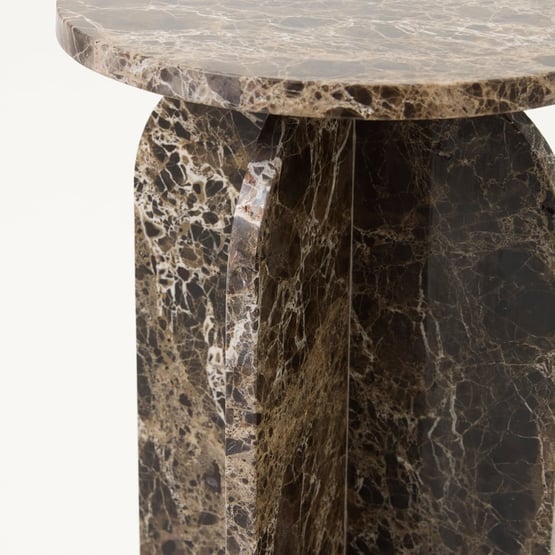 Dark Chocolate Marble Drinks Table