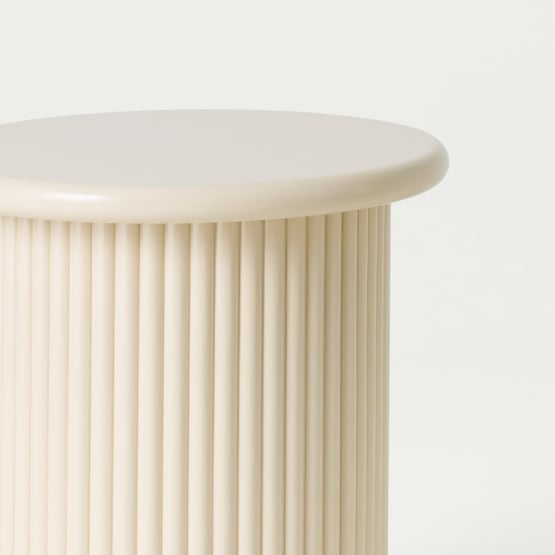 Harper High Gloss Oat Side Table