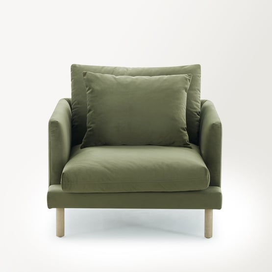 Morrison Olive Velvet Armchair