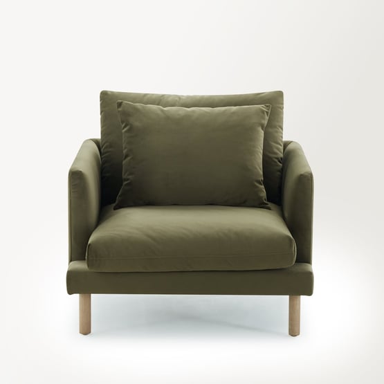 Morrison Olive Velvet Armchair