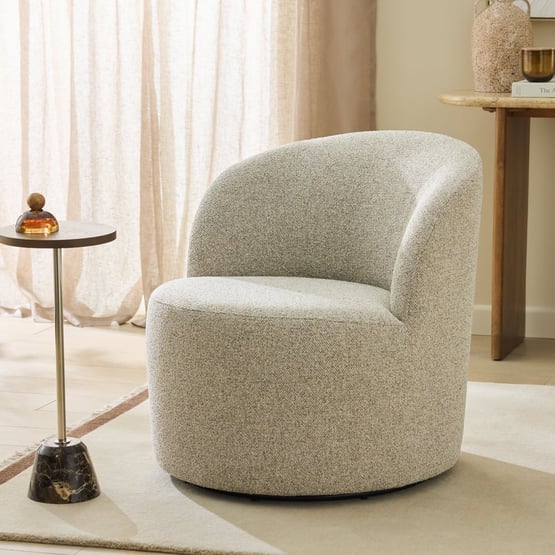 Bonnie Serenity Beige Swivel Armchair