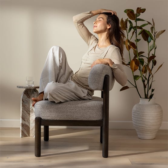 Henri Beige Boucle 1 Seater Chair