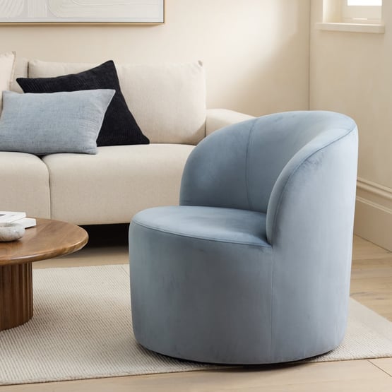 Bonnie Aurora Velvet Swivel Chair