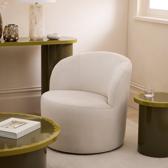 Bonnie Birch Velvet Swivel Chair