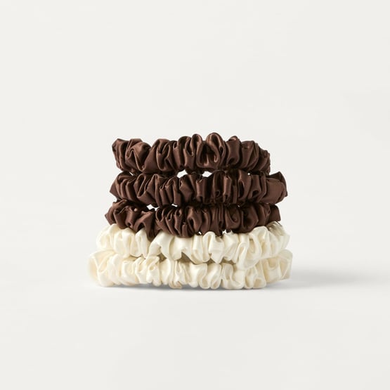 Pure Silk Chocolate Hair Ties