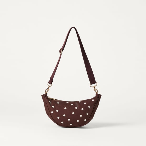 Polka Dot Chocolate Cross Body Bag