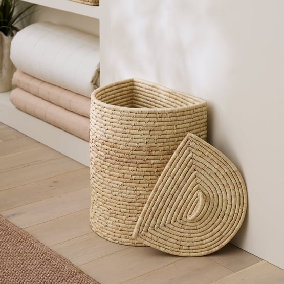 Masai Natural D-Shaped Laundry Basket