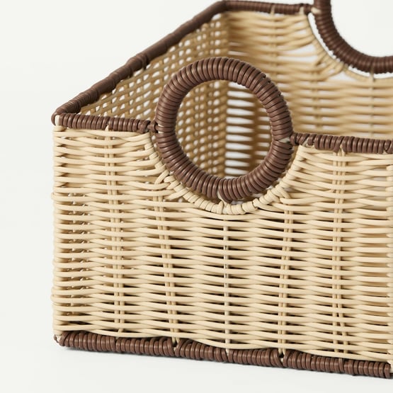 Piper Cream & Chocolate Storage Basket
