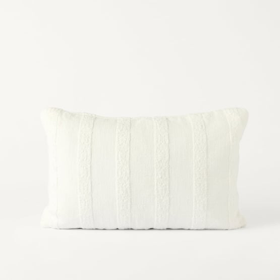 Finley White Stripe Cushion