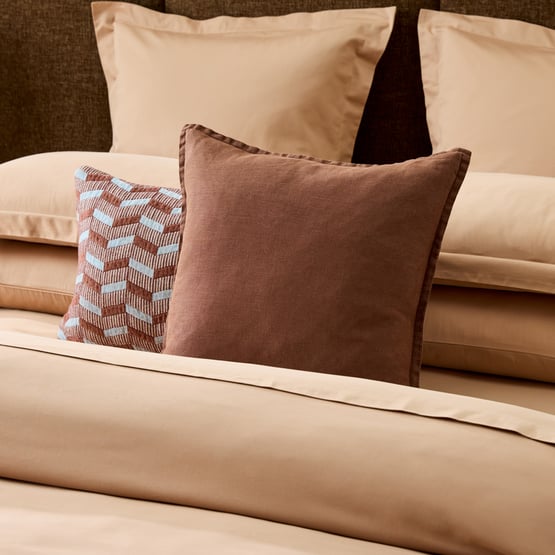 Belgian Walnut Vintage Washed Linen Cushion