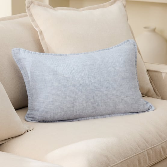 Belgian Denim Vintage Washed Linen Cushion