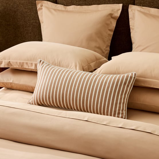 Tommy Brown & Natural Stripe Bolster Cushion